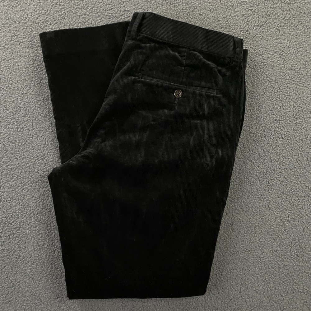 J.Crew Corduroy Pants‎ Mens 33x30 Black Ludlow Slim Fit Dress Trousers Casual